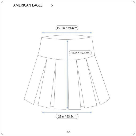 American Eagle Mini‎ Full Pleated Jean Skirt Dark Pockets Buttons 6 - Picture 3 of 9